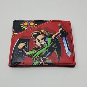 Legend of Zelda Majora’s Mask 3D Vintage Bifold Small Wallet Vegan Leather